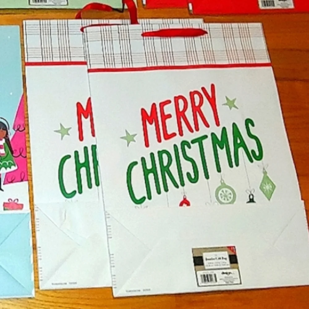 Bundle of 15 Jumbo Target Christmas Gift Bags Merry Christmas